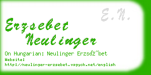 erzsebet neulinger business card